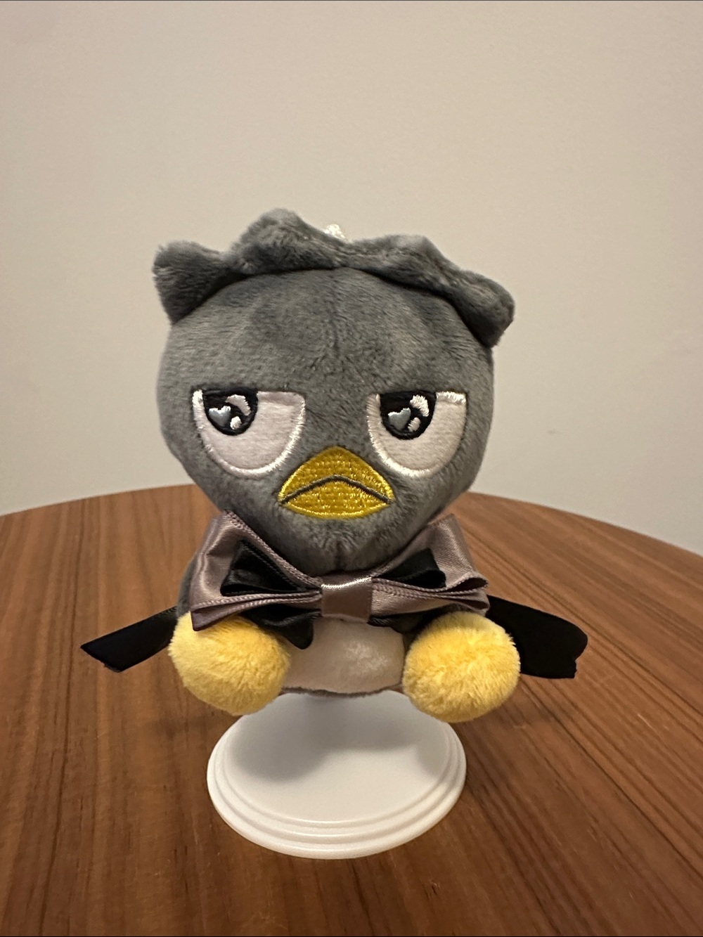 LIMITED EDITON Sanrio Badtz Maru Gray Plush Pendant (no keyring)